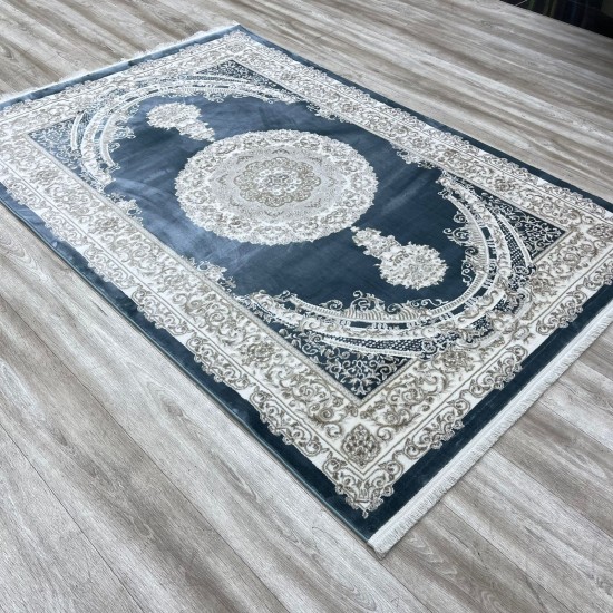 Turkish Silk Handa carpet P964C cyan size 250*350 - sj_48208 Turkish Silk Handa carpet P964C cyan size 250*350 - sj_48208
